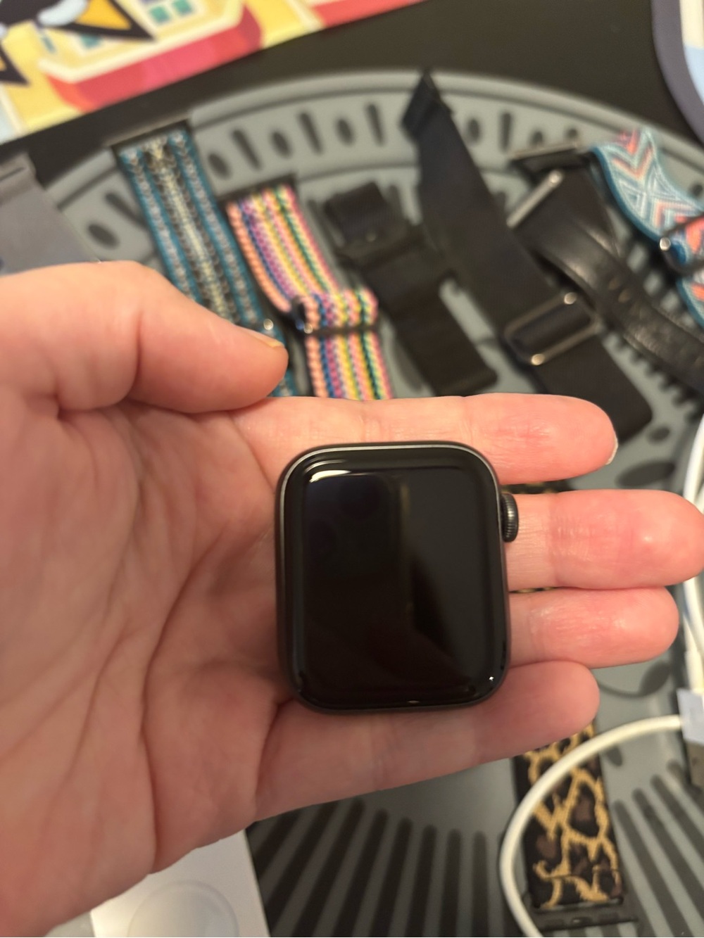 Apple Black Smartwatch Body with Digital Crown